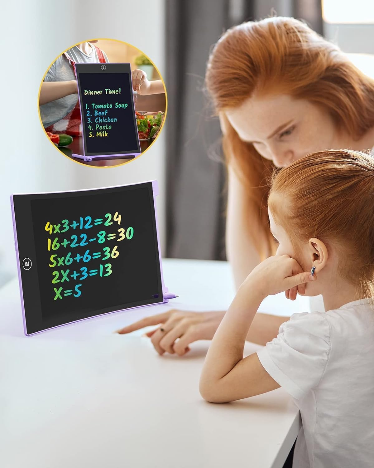 TECJOE 2 Pack LCD Writing Tablet, 8.5 Inch Colorful Doodle Board Drawing Tablet for Kids, Kids Travel Games Activity Learning Toys Birthday Gifts for 3 4 5 6 Year Old Boys and Girls Toddlers