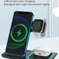 TIMESS 3-in-1 Wireless Charging Station, for iPhone 16, 15, 14,13,12,11/Pro/Max/Mini/Plus, X, XR, XS/Max, SE, 8/Plus, for Apple Watch 1-9, for Airpods 3/2/Pro