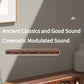 Portable Wireless Speaker with Enhanced Bass - Wireless, Dual Speakers, Rechargeable Battery, Ideal for Parties & Gifts, Wood Grain Design