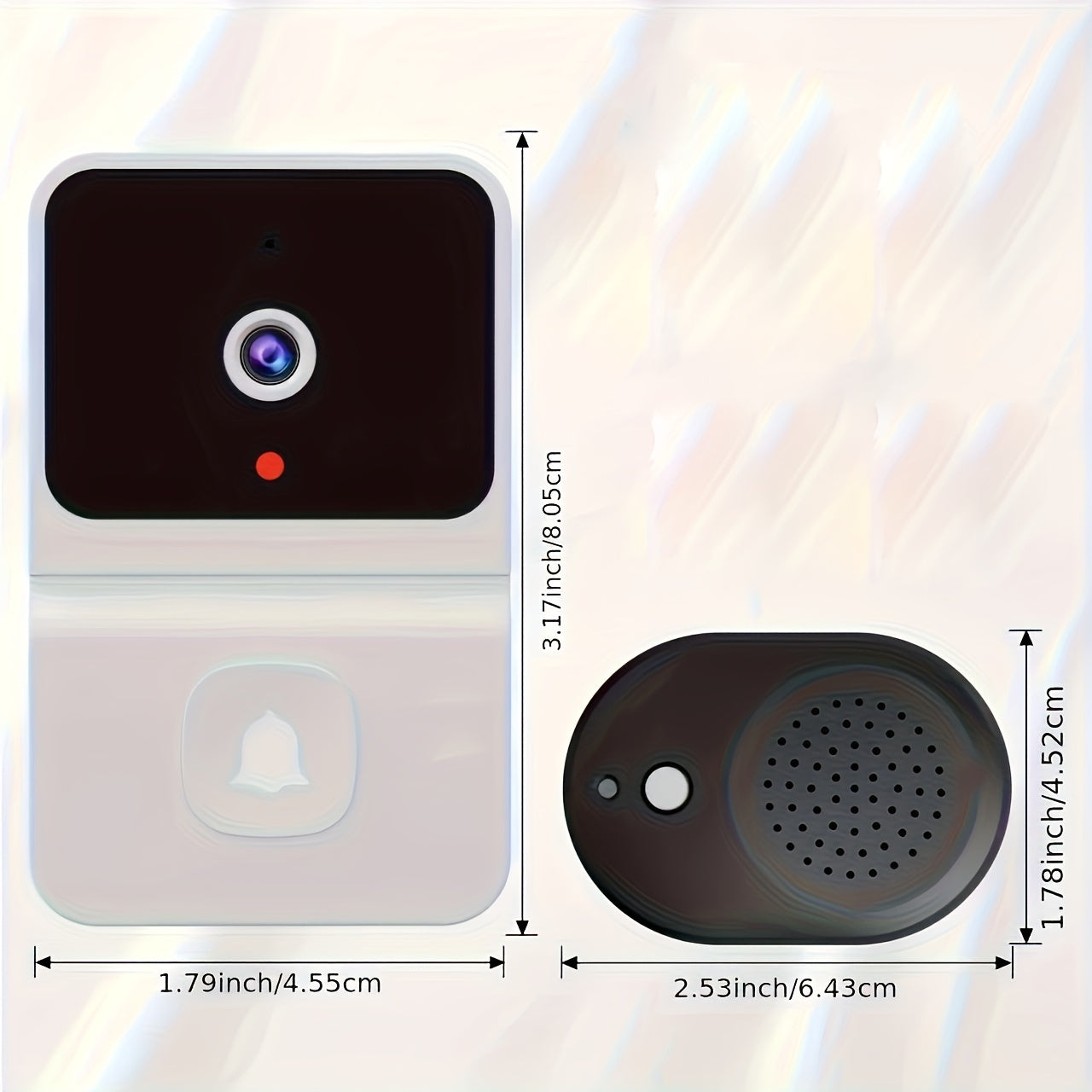 [Popular Choice] Smart WiFi Doorbell with Built-in Battery - Wireless Security Video Intercom, 2-Way Audio, Night Vision, USB Rechargeable, Low Power Consumption, Supports 2.4G Wifi