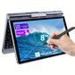 Crelander 2 in 1 Mini Laptop | 8 Inch Touchscreen Portable Computer | Intel 12th Gen N100 Processor | 12GB DDR5 RAM | 1TB M.2 SSD | PD 30W Charging | Wi-Fi 6 BT5.2 | Backlit Keyboard | Windows 11