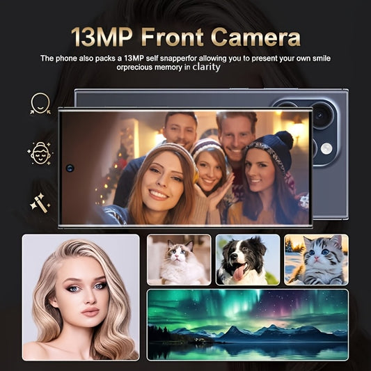 8GB 256GB Android 13 Smartphone - Large 6.8" Display, Long-Lasting 6800mAh Battery, Built-in Stylus Pen, 50MP 13MP Camera, GPS, 30W Fast Charging, OTG Function, And 5G Network, Expandable 512GB Memory, Unlocked Cell Phone for Worldwide Use