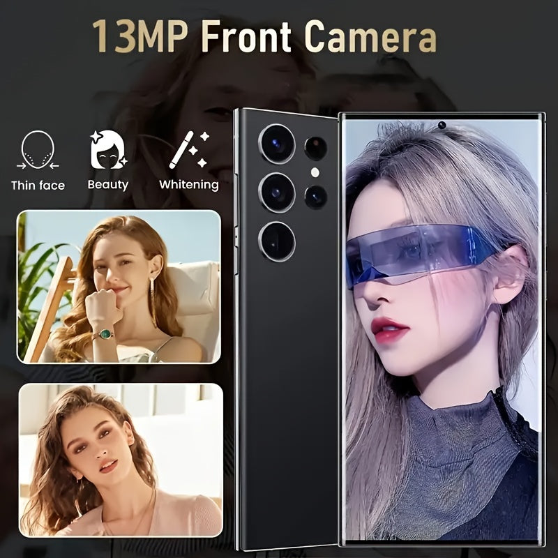 S24 Intelligent Touchscreen Phone, Dual Card Dual Standby, Facial Recognition, 8 256GB, High-definition Camera, 6800mAh - With Stylus, Headphones, Type-C Charging Cable, Phone Case, Screen Protector