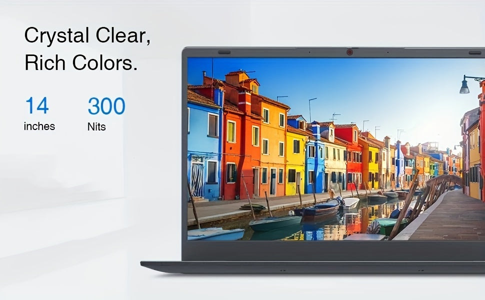 Founder 14 Inch IPS Screen Laptop, N4000 Processor, 2.6GHz 8GB RAM, 256GB ROM, 1080p Resolution, 802.11ac WLAN, Rechargeable Lithium Battery, USB Keyboard, Affordable Laptop PC for Students and Office