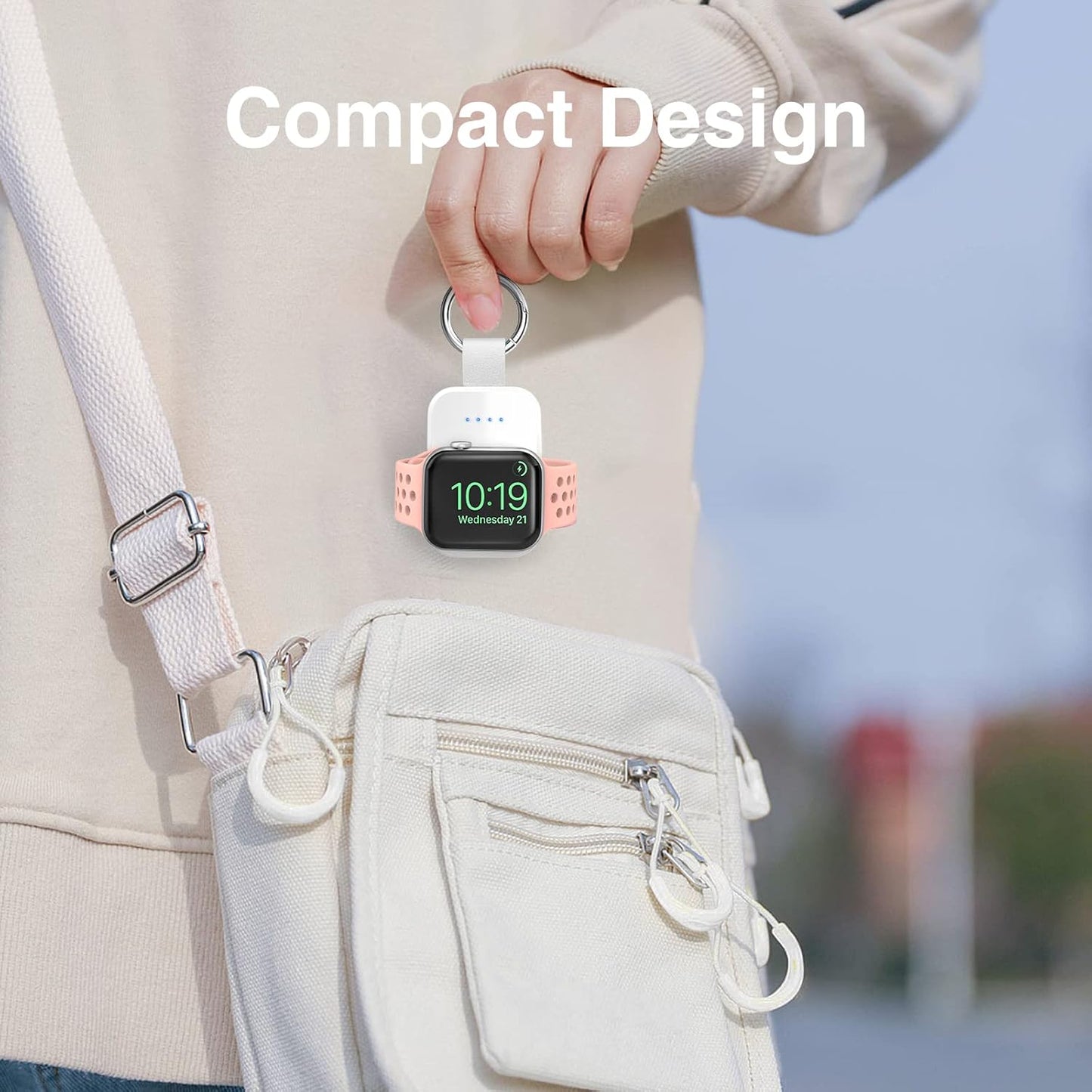 i.VALUX for Apple Watch Charger Portable Magnetic i Watch Charger, Keychain Travel Accessories Smart Wireless Charging Battery Pack Power Bank for Apple Watch Series 10/9/8/7/6/5/4/3/2/1/SE/Ultra1 2