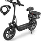 Electric Scooter - 350W Motor, 8.5&#34; Solid Tires, Up to 19 MPH and 20/23 Miles Long-Range Portable Folding Commuting Scooter for Adults with Double Braking System and App