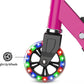 Jetson 2-Wheel Light-Up Kick Scooter, Light Up Deck and Wheels, Height Adjustable Handlebar, Rear Brake, Easy-Folding Mechanism, 4 or 6 inch wheels
