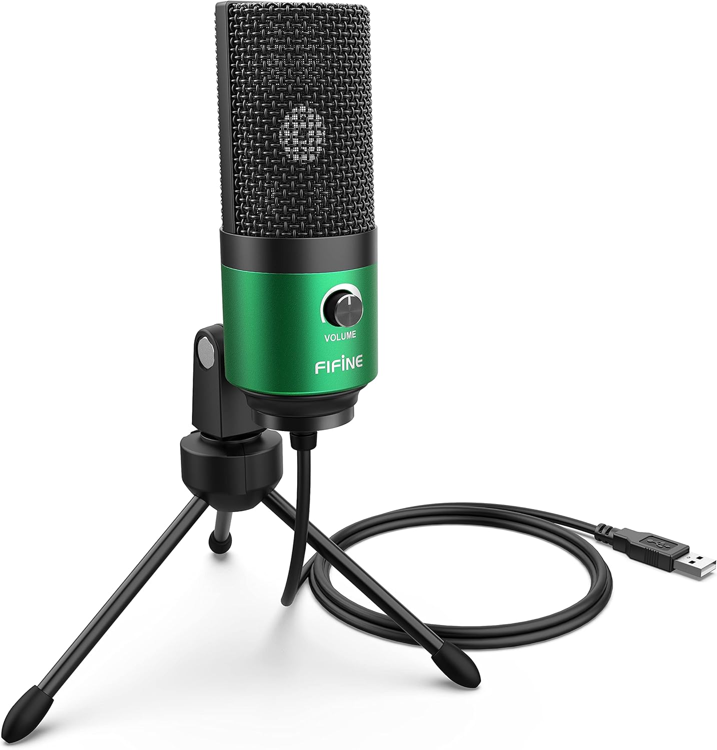 FIFINE USB Microphone, Metal Condenser Recording Microphone for Laptop MAC or Windows Cardioid Studio Recording Vocals, Voice Overs,Streaming Broadcast and YouTube Videos-K669B