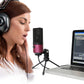 FIFINE USB Microphone, Metal Condenser Recording Microphone for Laptop MAC or Windows Cardioid Studio Recording Vocals, Voice Overs,Streaming Broadcast and YouTube Videos-K669B