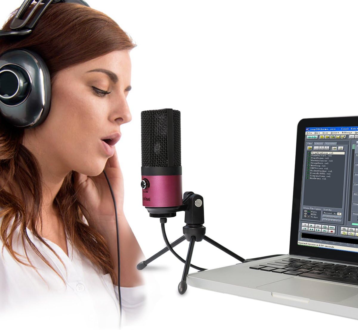 FIFINE USB Microphone, Metal Condenser Recording Microphone for Laptop MAC or Windows Cardioid Studio Recording Vocals, Voice Overs,Streaming Broadcast and YouTube Videos-K669B