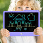 FLUESTON LCD Writing Tablet, Doodle Board Toys Gifts for 3-8 Year Old Girls Boys, 10 Inch Colorful Electronic Board Drawing Pad for Kids, Gifts for Toddler Educational Learning Travel Birthday, Blue