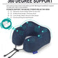 napfun Neck Pillow for Traveling, Upgraded Travel Neck Pillow for Airplane 100% Pure Memory Foam Travel Pillow for Flight Headrest Sleep, Portable Plane Accessories, Striped Black