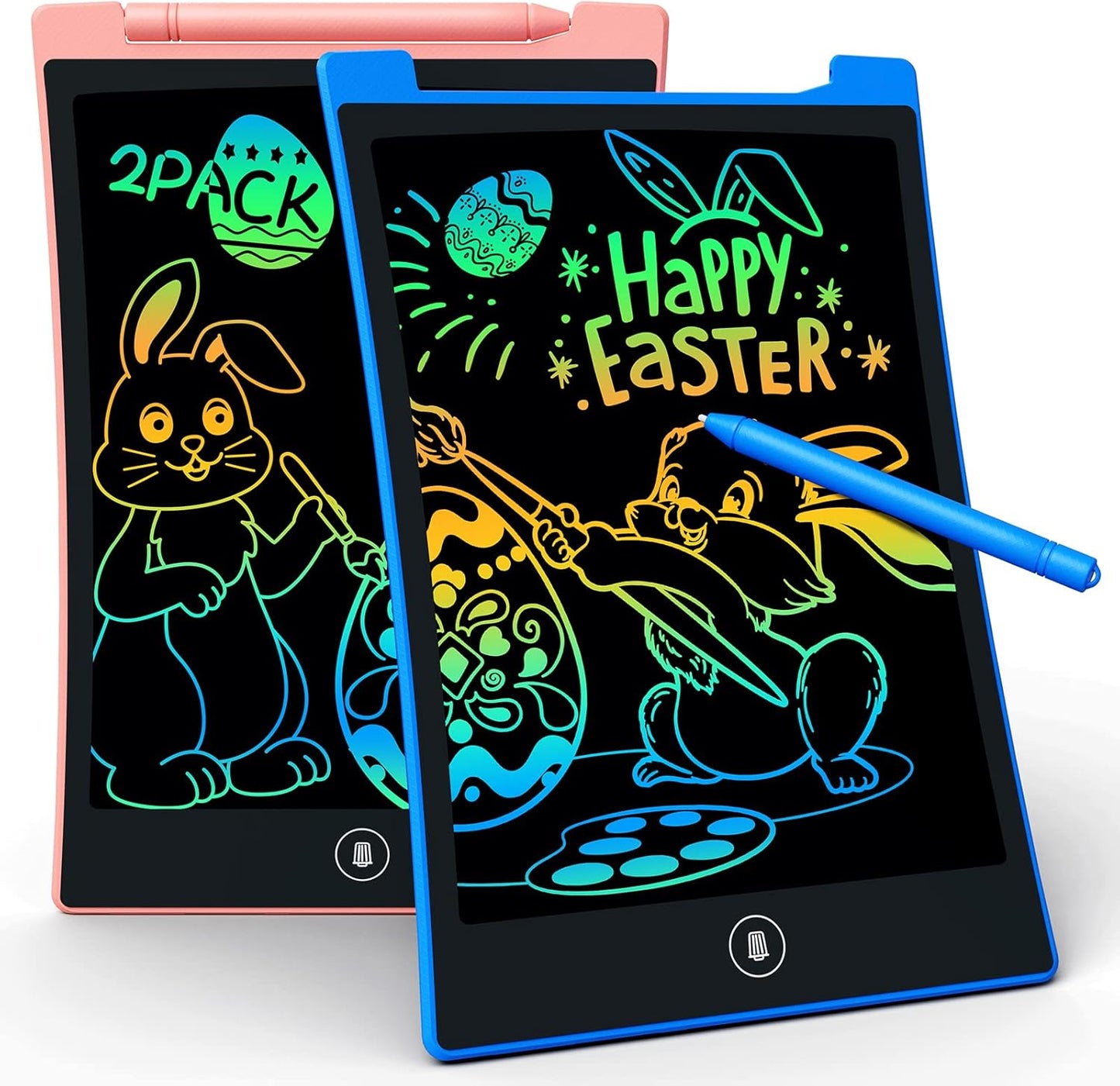 KOKODI Kids Toys 2 Pack LCD Writing Tablet, Colorful Toddler Drawing Pad Doodle Board Erasable, Educational Learning Toys Birthday Gifts for Boys Girls Age 3 4 5 6 7 8 (Blue &amp; Pink)
