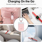 Pddosi Portable Wireless Charger Compatible for Apple Watch Series 10/9/8/UItra/7/6/5/4/3/2/SE, 1500mAh Portable iWatch Charger Travel, Magnetic Portable Watch Charger Keychain with USB C (Pink)