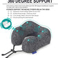 napfun Neck Pillow for Traveling, Upgraded Travel Neck Pillow for Airplane 100% Pure Memory Foam Travel Pillow for Flight Headrest Sleep, Portable Plane Accessories, Striped Black