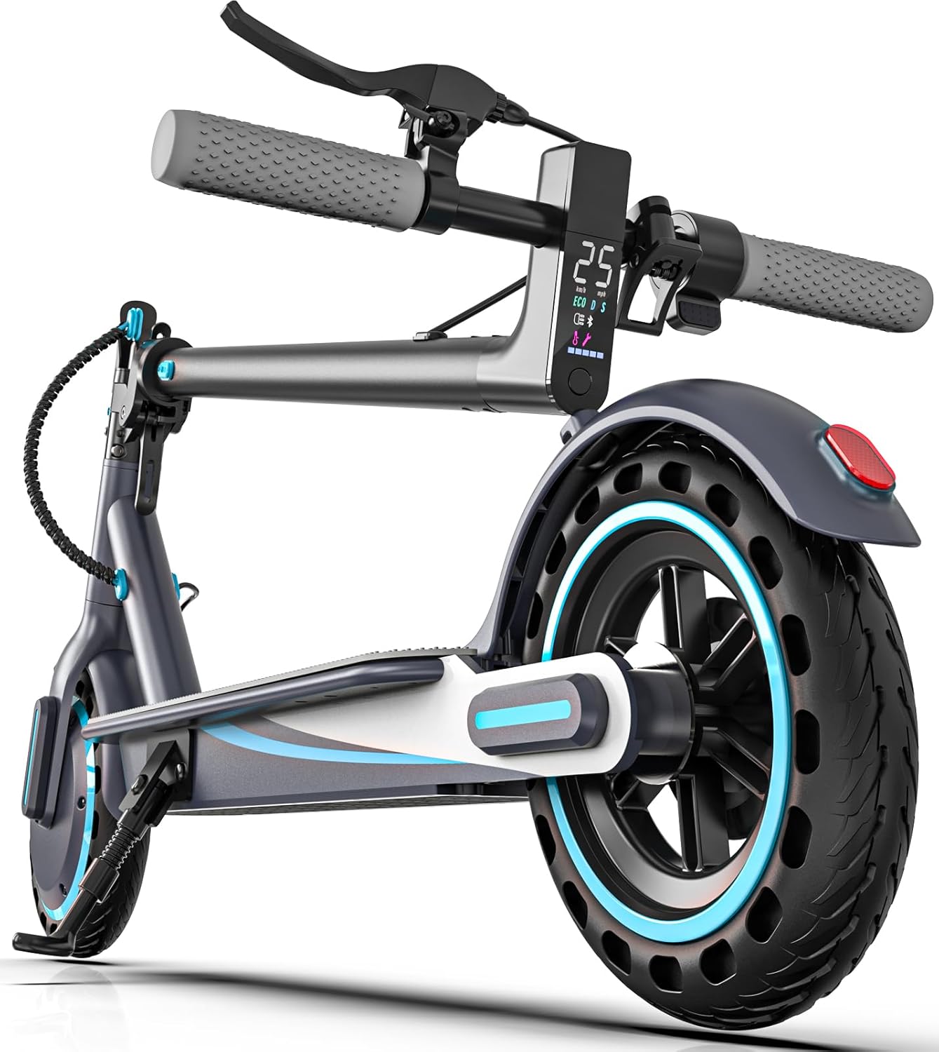 Electric Scooter Adults, Up to 22 Mph, 350W Motor Peak 500W, Foldable E-Scooter for Adults, Escooter Adults with App Control, Dual Syspension with Turn Signal Light, Dual Braking