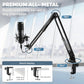 USB Microphone, Professional 192kHz/24Bit Plug &amp; Play PC Computer Condenser Cardioid Mic Kit with Sound Advanced Chipset, for Streaming, Podcast, Studio Recording and Games