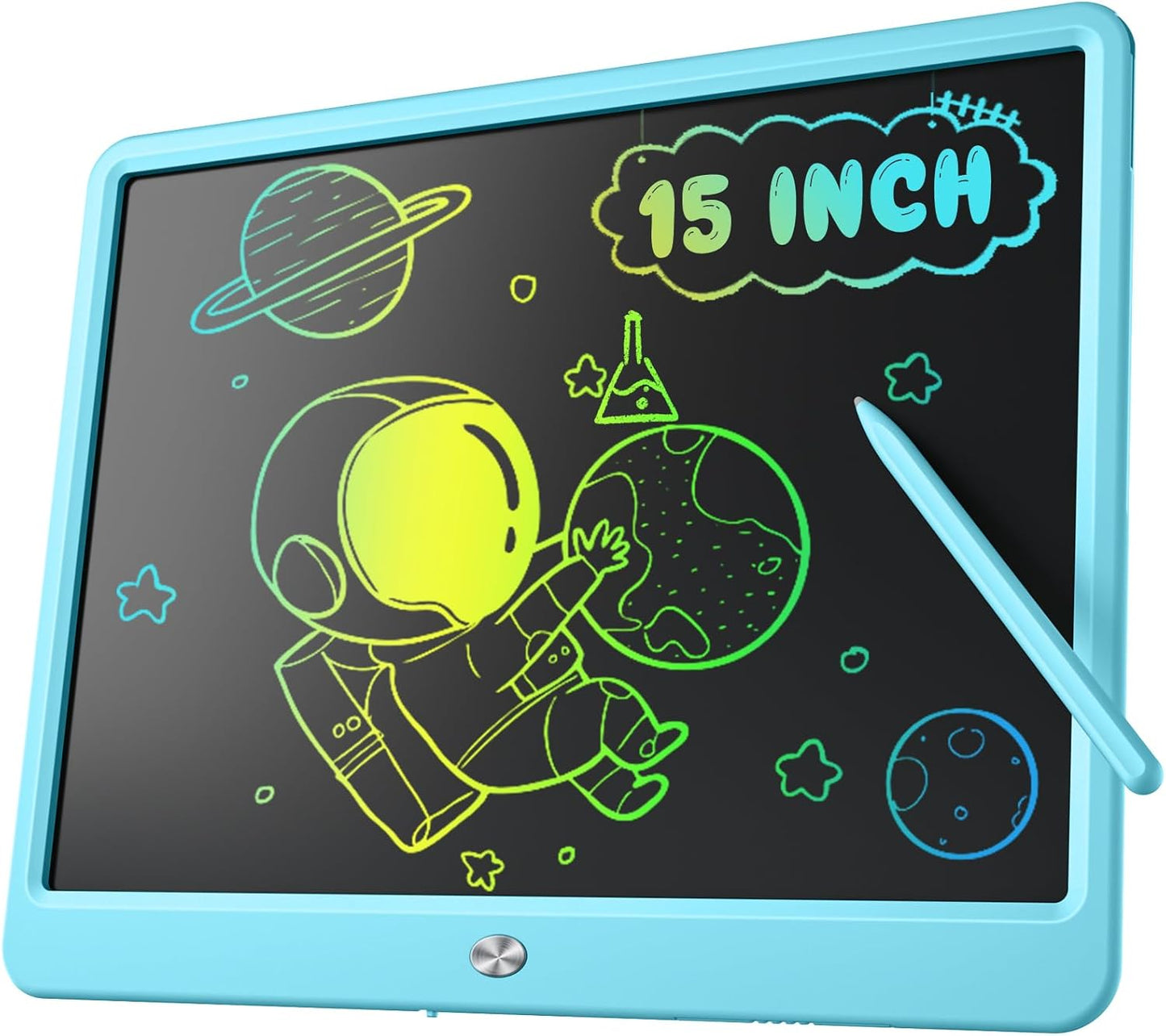 LCD Writing Tablet for Kids, Kidopire 15 Inch Large Screen Doodle Board, Colorful Drawing Writing Board Tablet Kids Age 3-12  Birthday Erasable Drawing Pad Message Practice Note Learning Toys, Purple