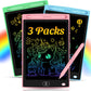 3 Pack LCD Writing Tablet for Kids - Erasable and Reusable Toddler Doodle Board in 8.5 inch, Ideal Drawing Pad for Learning Toy for Ages 3-8, Gift for Girls Boys (3 Pack (Pink,Blue, Green))