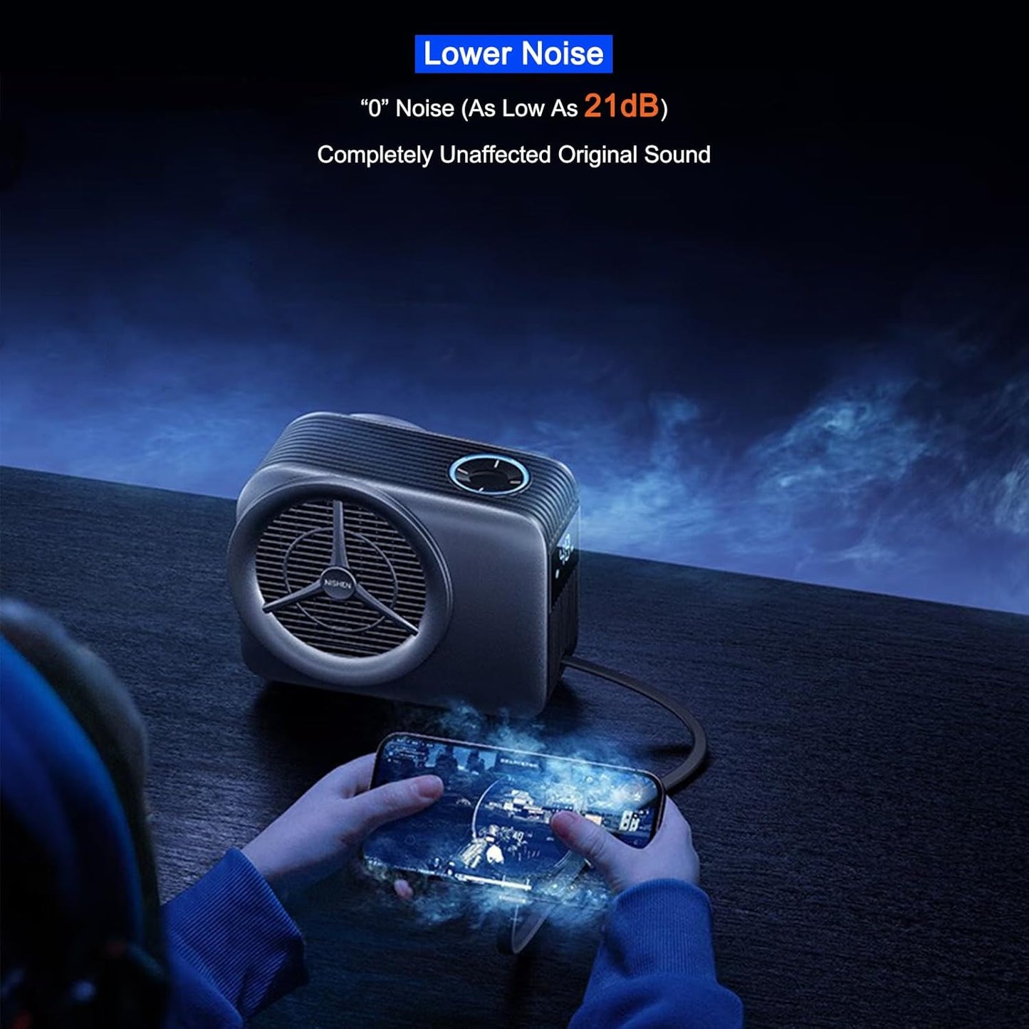 Phone Cooler for Gaming, Live Streaming, Freeze in 15s, Low Noise Cooling, Magnetic Cell Phone Radiator with Fast Liquid Cooling Semiconductor Heatsink for iPhone/Android/Tablet/iPad, Beyond Phone Fan