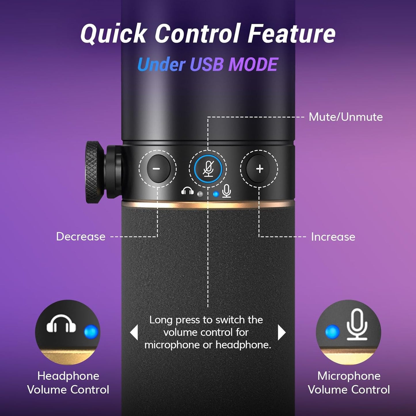 TONOR XLR/USB Gaming Microphone Kit, RGB Dynamic PC Mic for Streaming Podcasting with Low Profile Boom Arm, Metal Recording Mic with Gain Control, Mute, Monitoring for Mac Android Tablet PS4/5 TD520S