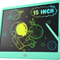 LCD Writing Tablet for Kids, Kidopire 15 Inch Large Screen Doodle Board, Colorful Drawing Writing Board Tablet Kids Age 3-12  Birthday Erasable Drawing Pad Message Practice Note Learning Toys, Purple