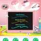 KOKODI 12 Inch LCD Writing Tablet with Anti-Lost Stylus, Erasable Doodle Board Colorful Toddler Drawing Pad, Car Travel School Games Toys for 3 4 5 6 7 8 Kids, Birthday Gift for Girls Boys Adults Pink