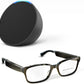 Amazon Echo Frames (3rd Gen)   Echo Pop | Smart glasses with Alexa | Round frames in Blue Tortoise with prescription ready lenses