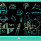 FLUESTON LCD Writing Tablet, Doodle Board Toys Gifts for 3-8 Year Old Girls Boys, 10 Inch Colorful Electronic Board Drawing Pad for Kids, Gifts for Toddler Educational Learning Travel Birthday, Blue