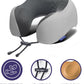 napfun Neck Pillow for Traveling, Upgraded Travel Neck Pillow for Airplane 100% Pure Memory Foam Travel Pillow for Flight Headrest Sleep, Portable Plane Accessories, Striped Black