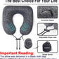 napfun Neck Pillow for Traveling, Upgraded Travel Neck Pillow for Airplane 100% Pure Memory Foam Travel Pillow for Flight Headrest Sleep, Portable Plane Accessories, Striped Black