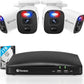 Swann 4K Security Camera System DVR with 2TB HDD, 8 Channel 8 Cam, Indoor Outdoor Wired 8MP Home Surveillance Bullet Cameras, Color Night Vision, 24/7,Heat Motion Detection, LEDs, Sirens and Mic