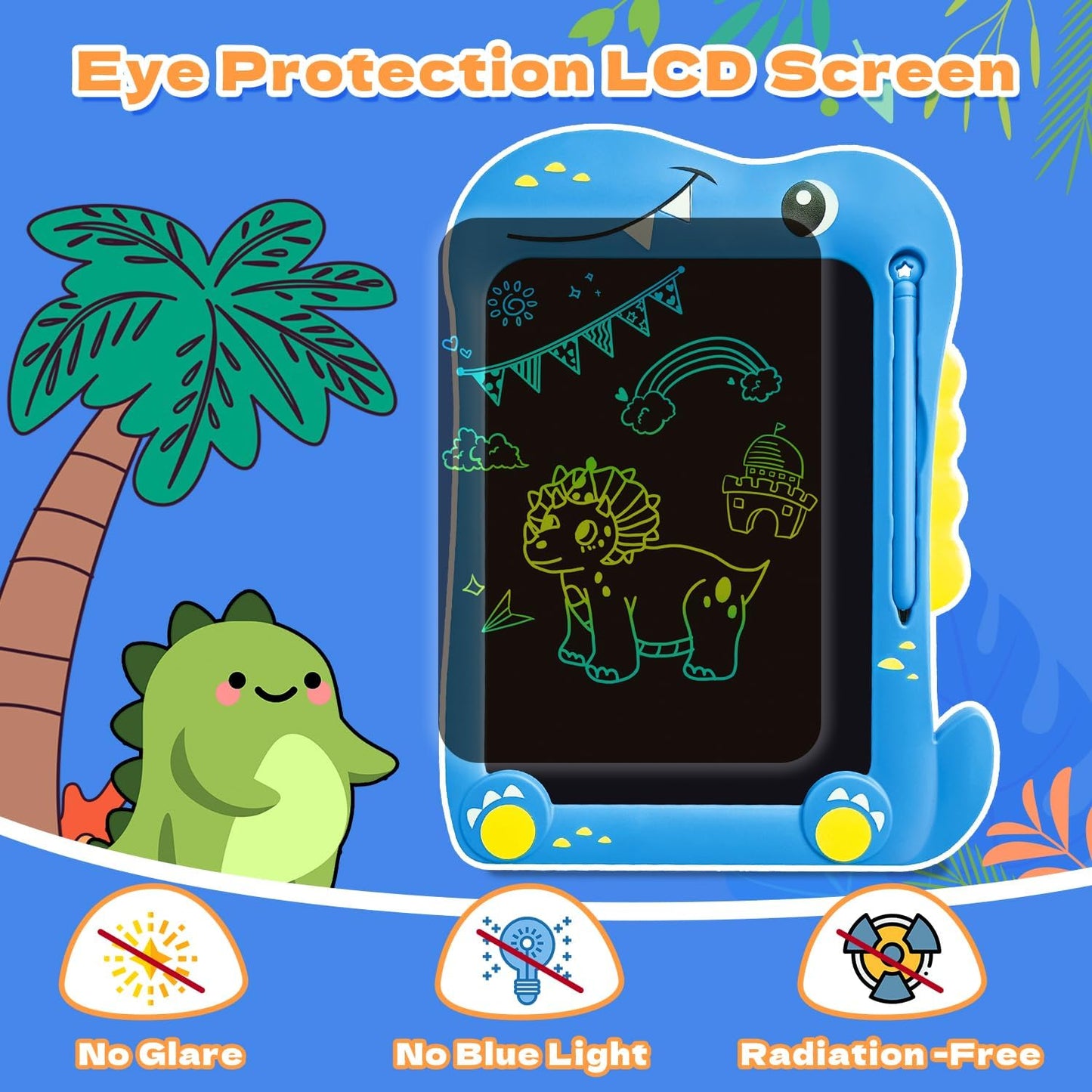 Unicorn Toys Lcd Writing Tablet for Kids, Reusable 8.5 Inch Kids Drawing Tablet, Educational Drawing Pad Doodle Board for Toddler Toys, Christmas Gifts Birthday Gifts for Ager3 4 5 6 7, Cute Girl Toys