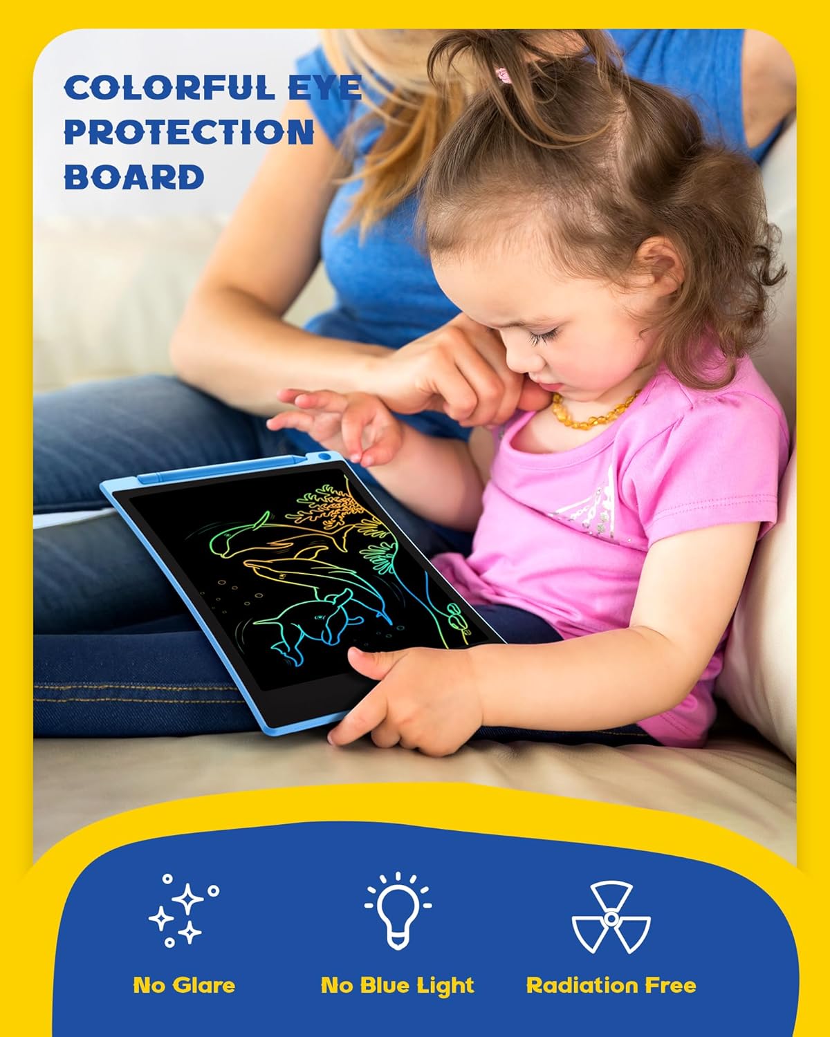 bravokids 2 Pack LCD Writing Tablet with Stylus, 8.5 inch Colorful Doodle Board Drawing Pad for Kids, Travel Games Activity Learning Toys, Birthday Gift for Age 3 4 5 6 7 8 Year Old Boys Girls