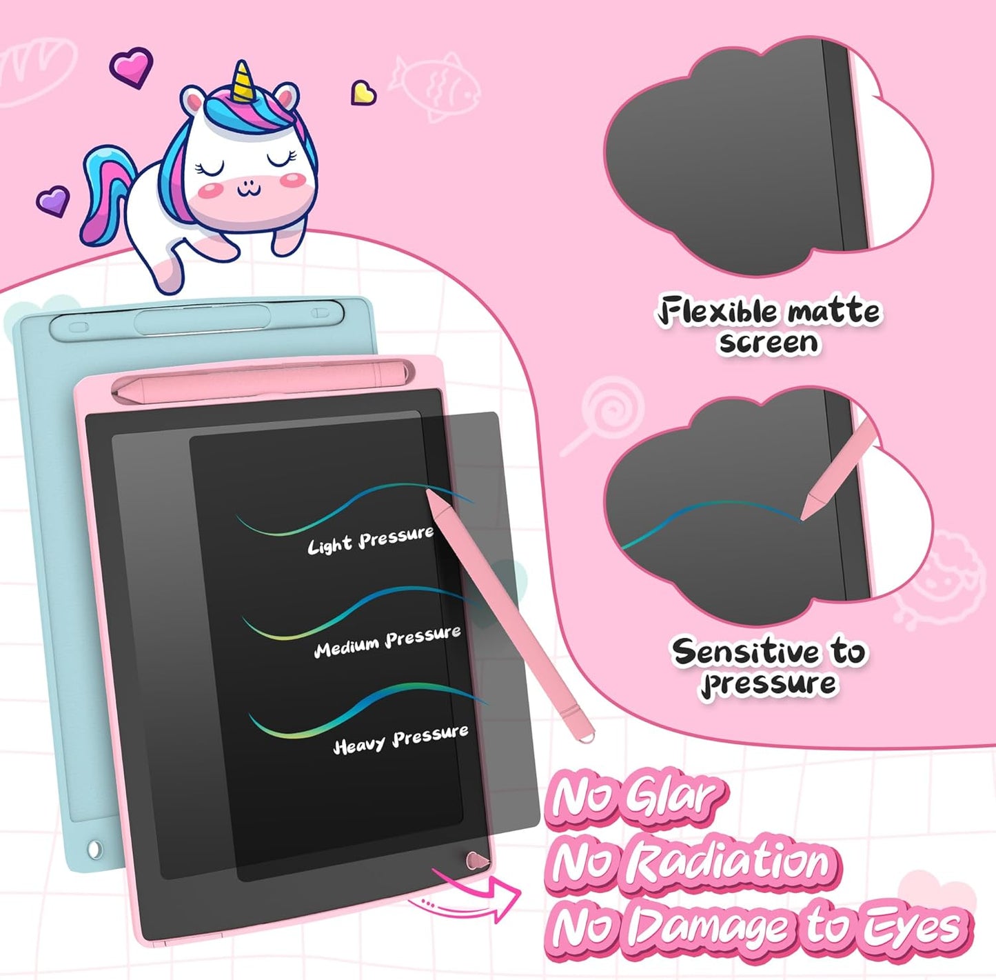 3 Pack LCD Writing Tablet, Colorful Toddler Drawing Tablet Doodle Board for Kids, Erasable Reusable Electronic Drawing Pad, LEYAOYAO Educational and Learning Toy for 3-6 Years Old Boy and Girl