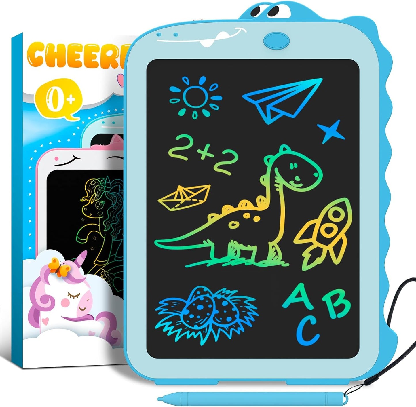 LCD Writing Tablet for Kids Toys 8.5&#34; Toddler Toys Learning Drawing Board Dinosaur Toys for 3 4 5 6 7 Year Old Boys Girls Birthday Gifts Idea Light Doodle Pad Christmas Stocking Stuffers for Kids