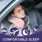 napfun Neck Pillow for Traveling, Upgraded Travel Neck Pillow for Airplane 100% Pure Memory Foam Travel Pillow for Flight Headrest Sleep, Portable Plane Accessories, Striped Black
