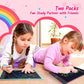 TECJOE 2 Pack LCD Writing Tablet, 10 Inch Colorful Doodle Board Drawing Tablet for Kids, Kids Travel Learning Toys Christmas Birthday Gifts for 3 4 5 6 Year Old Boys and Girls Toddlers