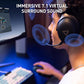 PRISMXR Wireless Gaming Headset Compatible with Quest 3S/3/2, PS5/4, PC, up to 80-hr Battery, 2.4Ghz USB Gaming Headphones with Bluetooth, 7.1 Virtual Surround Sound – Vega Q1