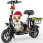 Gyroor Adults Electric Scooter with Large Middle Basket, 550W Motor 18.6 MPH 20 Mile Distance, Foldable E-Scooter with seat for Pets &amp; Cargo