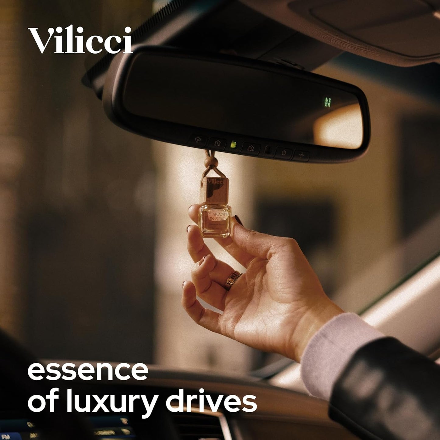 Vilicci Car Air Freshener - Tobacco Vanilla Scent - Elegant Car Fresheners, Air Freshener for Car, Premium Car Hanging Air Freshener, Long-Lasting Fragrance for Auto and Home, 1 Bottle