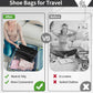 Shoe Bags for Travel, Set of 4 Pack Travel Shoe Bags for Packing, Large Waterproof Portable Travel Shoe Bag with Zipper Travel Essentials Women for and Men