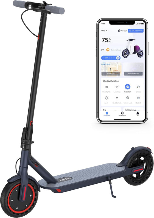 Electric Scooter Adults, Powerful 350W E-Scooter, Max 19 Mph &amp; 19-23 Miles Range Scooters, Folding Scooters with 8.5&#34; Solid Tires, Commuting Scooter Kick Scooter with APP Control