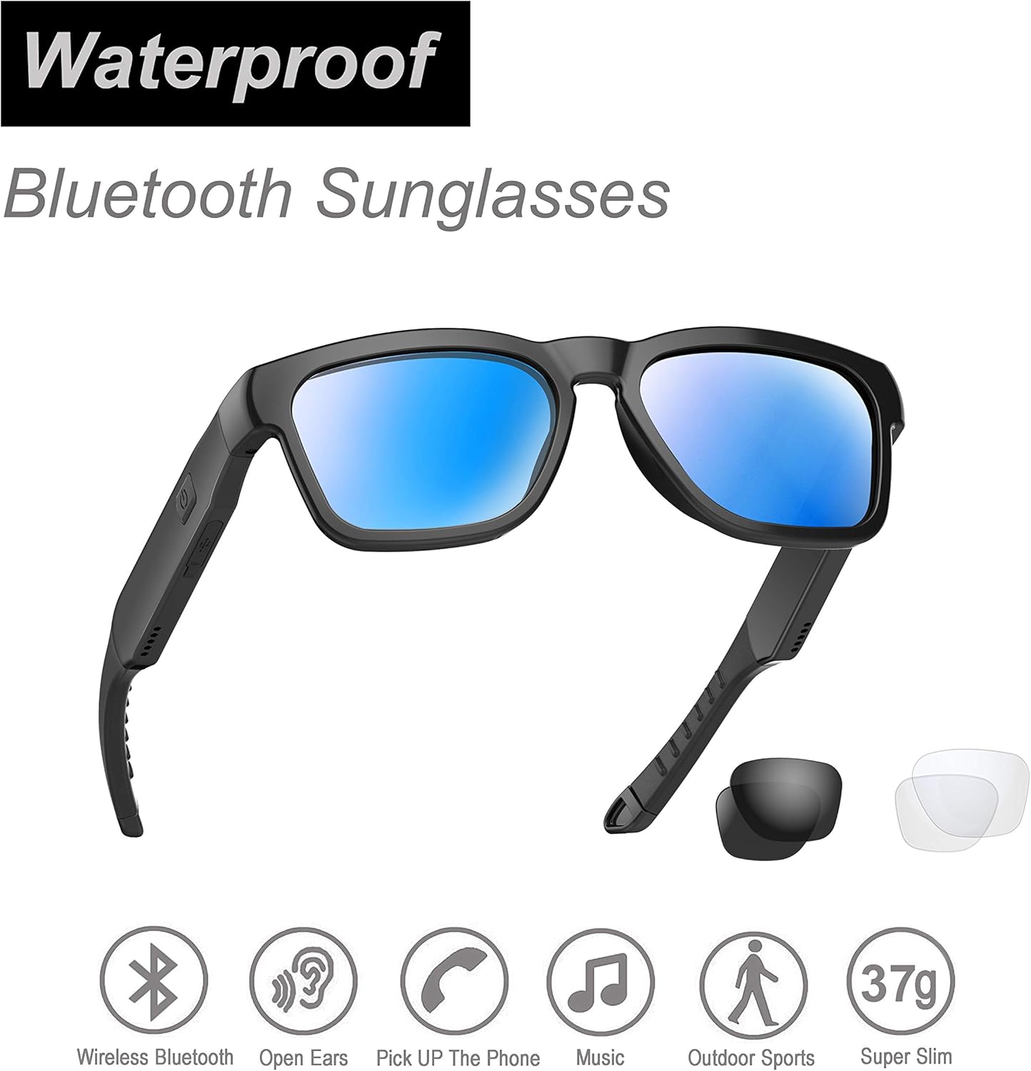 OhO Smart Glasses, Audio Glasses With Bluetooth Speaker,Reading Glasses With Voice Control and Open Ear,(Men/Women)