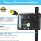 TotalMount Universal Mount for Electronics – Adjustable Strap Wall Mount for Your Router, Wireless System, Cable Modem, DVR, Xbox, PlayStation, and More (Black, Professional Shelf)