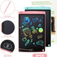 LCD Writing Tablet, 2 Packs Drawing Pads for Kids 3 4 5 6 Years Old 8.5 Inch Colorful Lines Doodle Scribble Boards Educational Toys for Boys Girls Road Trip EssentialsTravel Game Toys,Pink Blue