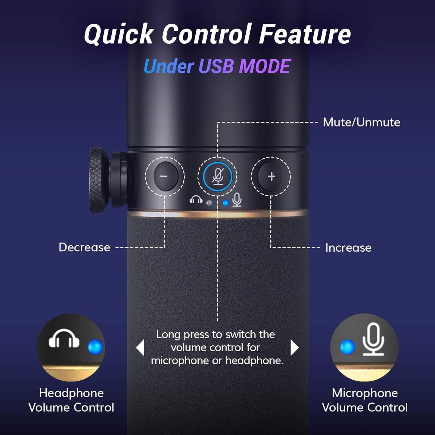 TONOR XLR/USB Gaming Microphone Kit, RGB Dynamic PC Mic for Streaming Podcasting with Low Profile Boom Arm, Metal Recording Mic with Gain Control, Mute, Monitoring for Mac Android Tablet PS4/5 TD520S