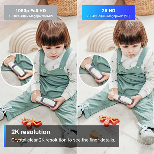TP-Link Tapo 2K Security Camera for Baby Monitor, Dog Camera w/Motion Detection, 2-Way Audio Siren, Night Vision, Cloud &amp; SD Card Storage, Works w/Alexa &amp; Google Home, 4-Pack (Tapo C110P4)