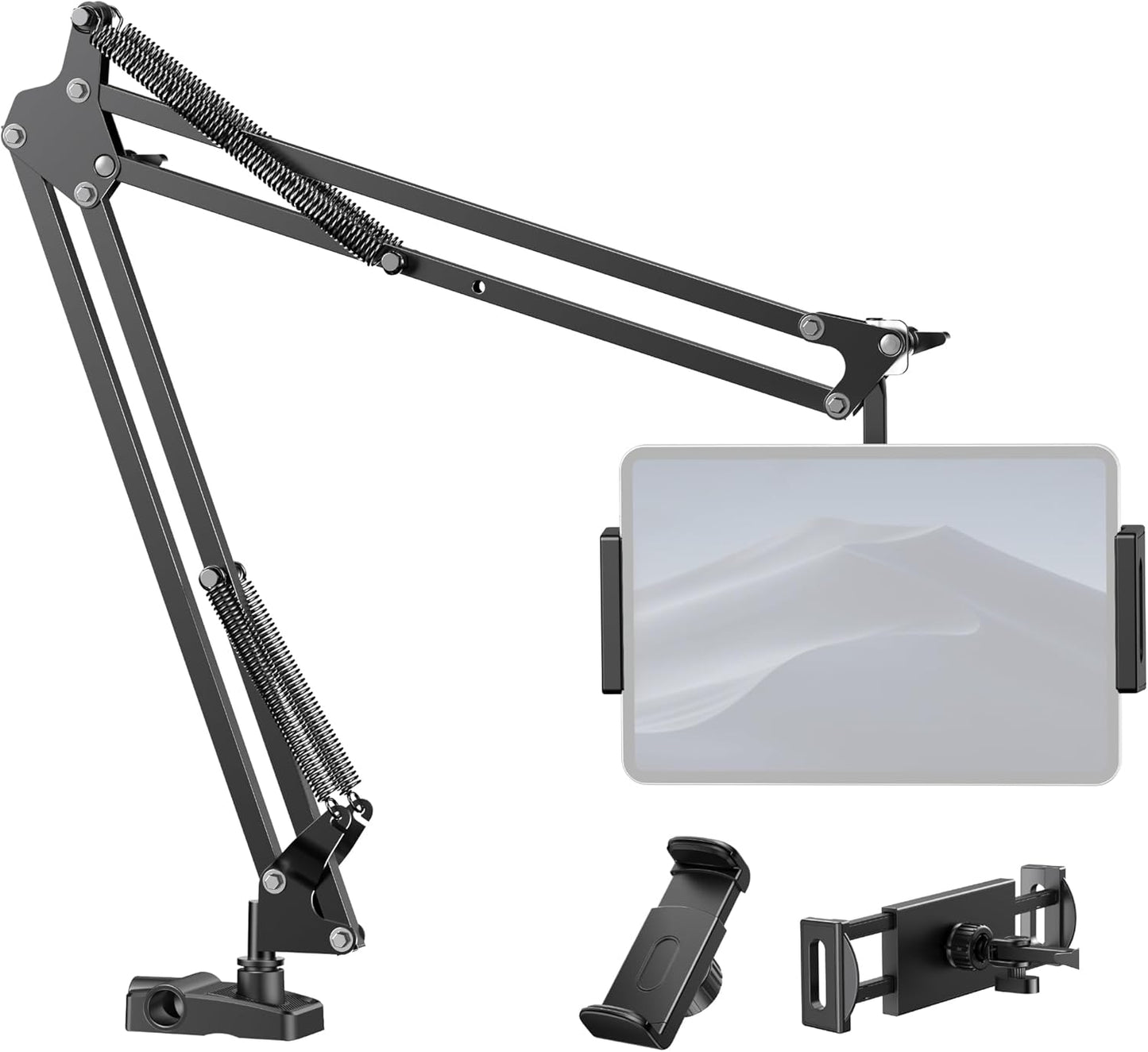 InnoGear Tablet Holder for Bed, Overhead Tablet Stand Phone Holder Tablet Mount for Desk 2 Clamps with Swivel Ball Head for iPad Kindle Switch Graphics Tablets 4-13&#34; Devices