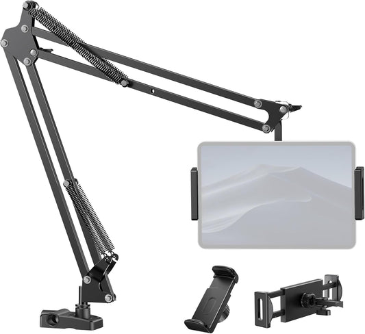 InnoGear Tablet Holder for Bed, Overhead Tablet Stand Phone Holder Tablet Mount for Desk 2 Clamps with Swivel Ball Head for iPad Kindle Switch Graphics Tablets 4-13&#34; Devices